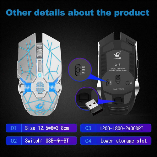 Mouse Bluetooth Inalambrico 2 En 1