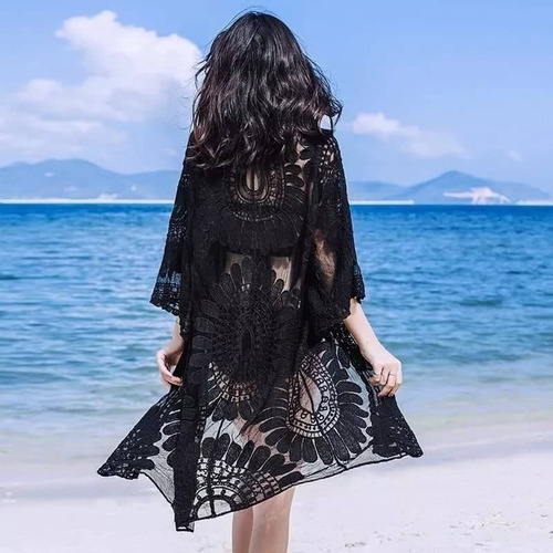 Kimono Playero De Temporada Cardigan Mujer Estilo Casual