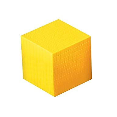 Eta Hand2mind 100160 Base Diez Cubo, Plástico Amarillo