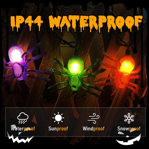 Luces De Cuerda De Linterna De Halloween Romasaty, Enchufe