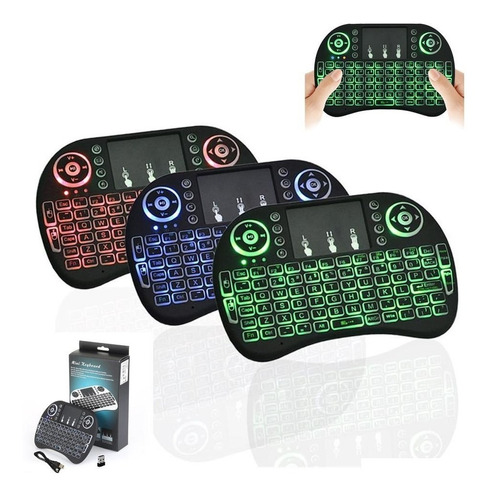 Mini Teclado Con Luz Para Smart Tv, Tv Box, Pc O Laptop