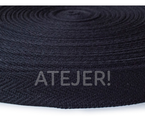 Imagen 2 de 4 de Cinta Hilera Liviana De Algodón 20mm X 50 Mts Negra