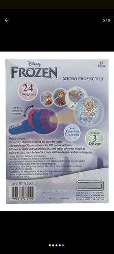 Linterna Micro Proyector Infantil Frozen Disney 2590