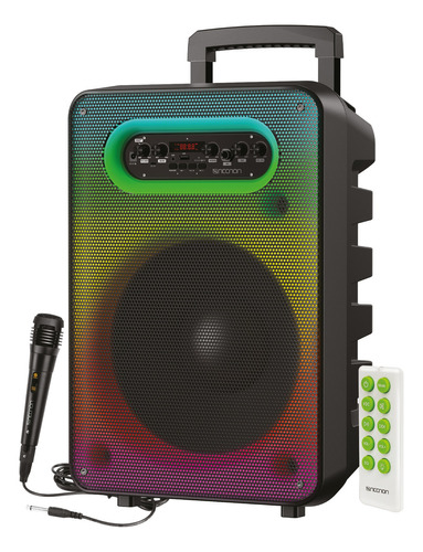 Bafle Bluetooth 12  Nb-12f Tws Fm Micro Sd Usb Aux  Karaoke Color Negro