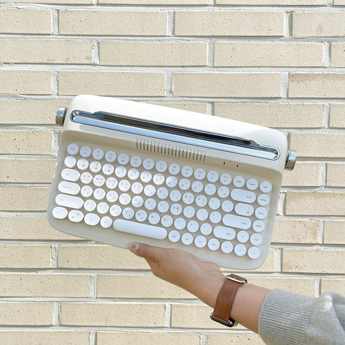 . Teclado Sem Fio, Máquina De Escrever De Escritório, Tablet
