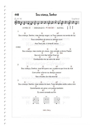 Imagem 6 de 9 de Hinário 5 Ccb Cifrado Para Violão - Iniciantes