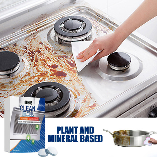 Tabletas Efervescentes Limpiadoras De Aceite De Cocina 3d Pa