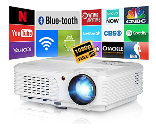 Proyector Tv Android Hd 1080p Con Bluetooth, Wifi, 7500lm,