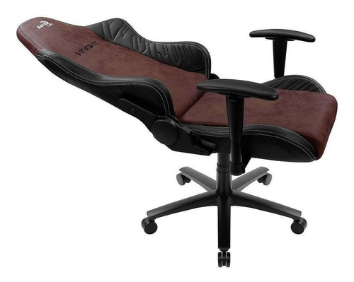 Imagen 5 de 5 de Silla de escritorio AeroCool Knight gamer ergonómica burgundy red con tapizado de cuero sintético y gamuza