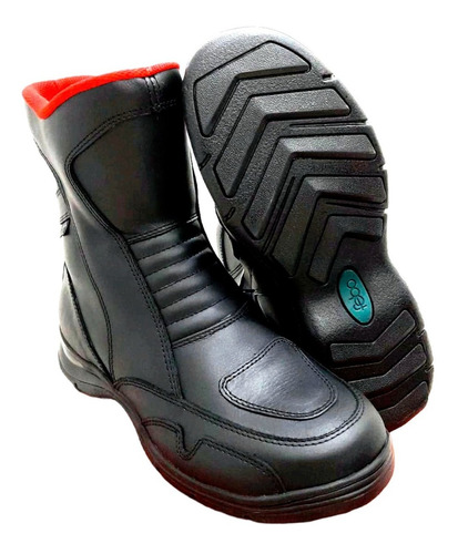 Botas Moto Solco Imola Cuero Impermeables Motoscba P