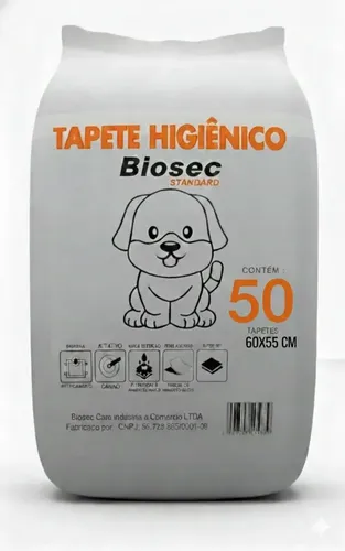 Tapete Higiênico 50 Unidades (60x55) Descartável Manta Fralda Abs...
