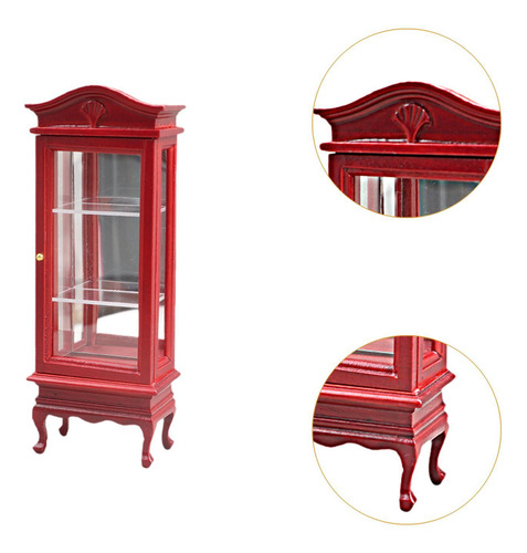 Miniatura Estante De Livros Miniatura Móveis Vermelho