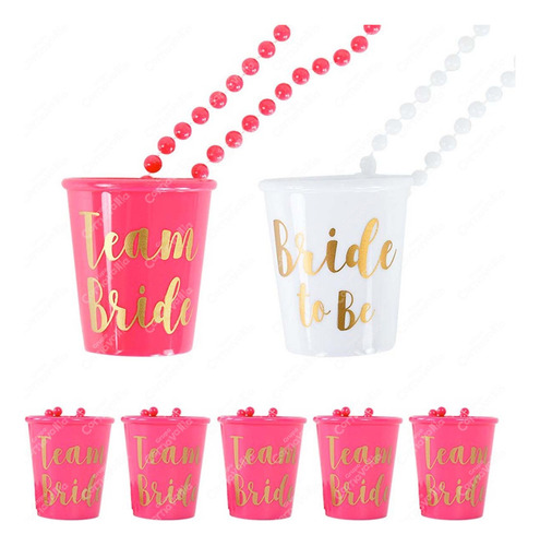 Vasos 6 Shots Tequileros Despedida Soltera Team Bride To Be