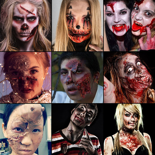 Kit De Maquillaje Zombie, Kit De Maquillaje Sfx De Cera Para