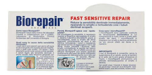 Pasta De Dientes Biorepair Fast Sensitive Repair 75ml Italia