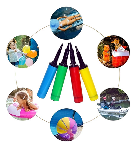 2 Unidades Bomba Inflador Globos Bolsas Inflables Manual