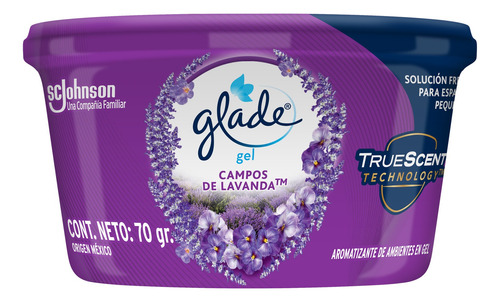 Aromatizante Glade Car Minigel Lavanda Marina 70 G X 6 Unid.