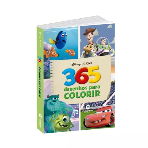 Livro 365 Desenhos Para Colorir Disney Pixar Culturama Infantil