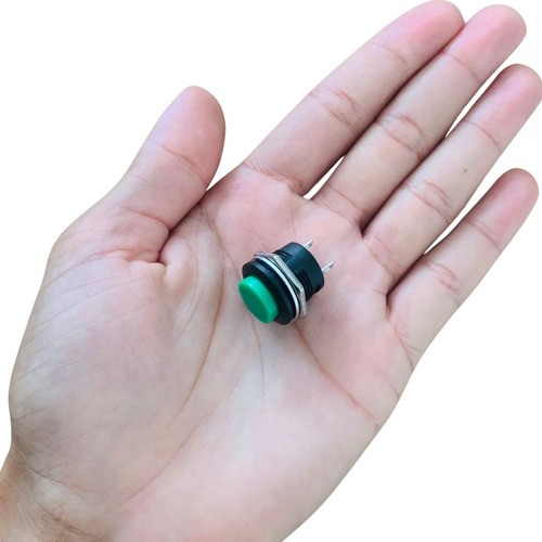 R13-507 Chave Interruptor Botão Redonda Verde Kit 10