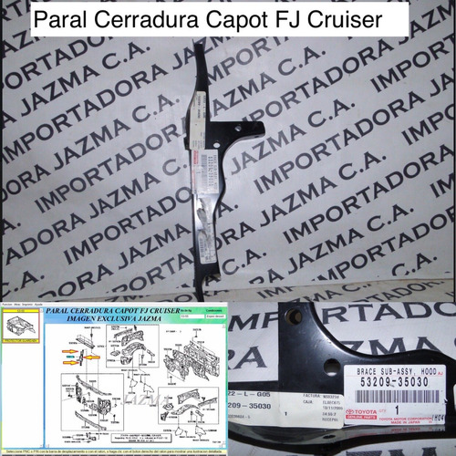 Paral Cerradura Capot Fj Cruiser Original Toyota