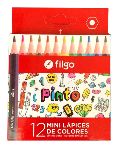 Lapiz Lapices De Colores Filgo X12 Cortos Pack X15 