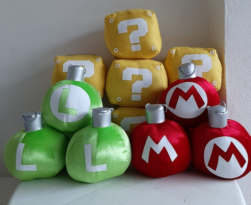 Mario Bros Mod 21 Decoracion Pino Navideño 23 Piezas