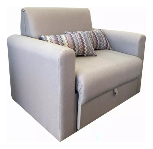 Sofa Cama 1 Plaza Exclusivos Diseños Y Tapizados - Artico Color Marrón Diseño De La Tela Tela