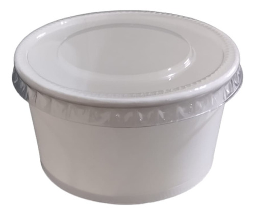 Pote Cumbuca De Papel Com Tampa 250ml Caldos E Sopas 50unid.