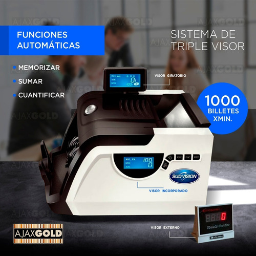 Contadora De Billetes Máquina Cuenta Dinero Detector Falsos