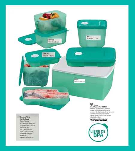 Tupper® Freezer Time Set Tupperware® 0% De Bpa Apto Freezer