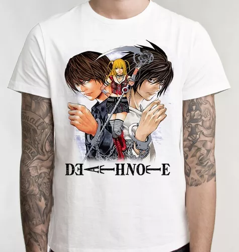 Camiseta Camisa Animes Mangá Death Note Kira L otaku 236