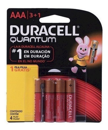 Pilha Alcalina Duracell Aaa Quantum