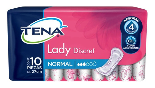 Toalla Incontinencia Lady Discret Tena Normal 10 Pza