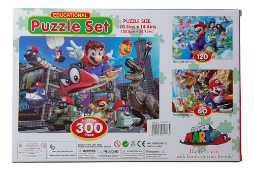 Rompecabezas 300 Pzs, Super Mario Bros, Puzzle, Divertido