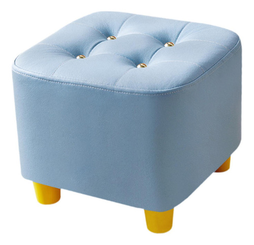 Reposapiés Cuadrado, Taburete Antideslizante, Taburete Azul