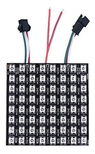 comprar Ws2812 Ws2812b Matriz Flexible 8x8 Led Rgb Alto Brillo