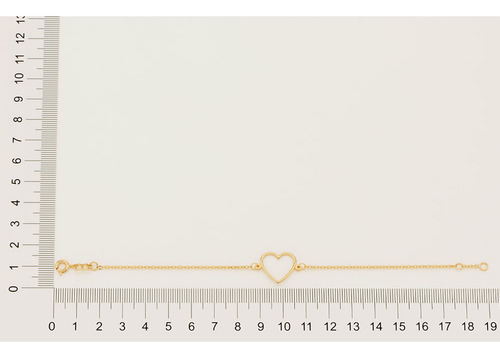 Pulseira Com Coração -551709-rommanel Cor Dourado