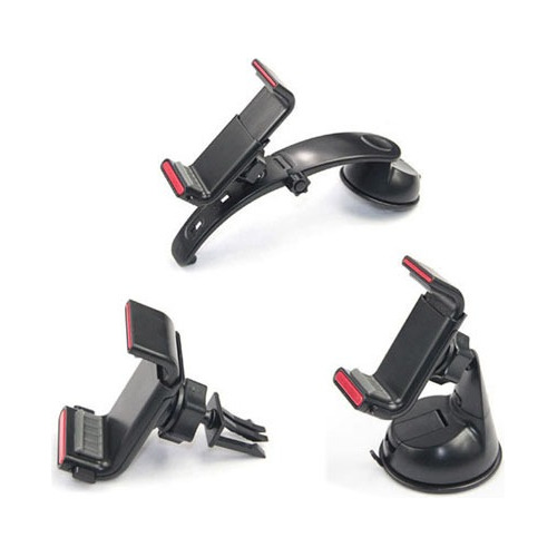 Kit Soporte Celular Sopapa Clip Aire 3 Opciones En Uno Auto