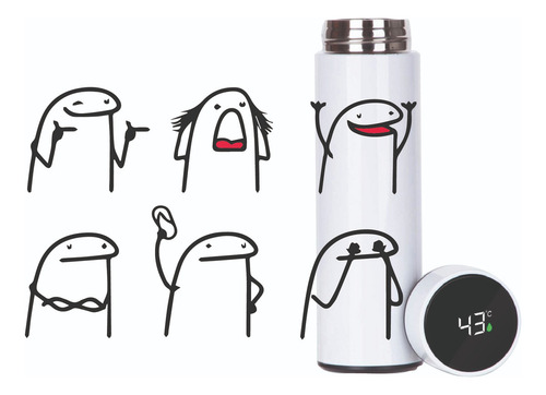 Termo Flork Meme, Meme Divertido, 450 Ml Smart
