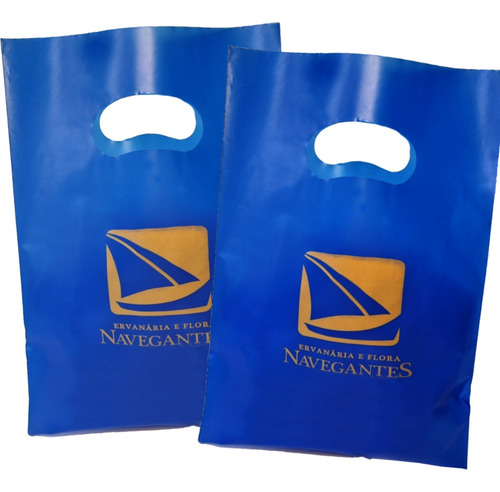 Sacola Plástica Personalizada 20x30 100 Unid Esp.012