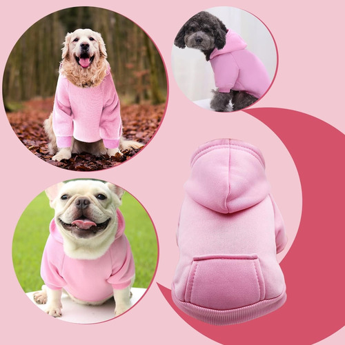 Poleron Chaqueta Para Perros Y Gatos Con Capucha Algodón 