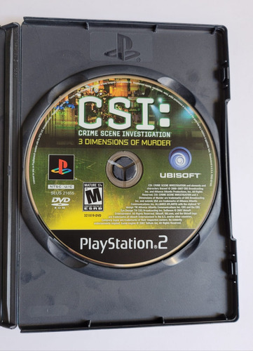 Csi: 3 Dimensions Of Murder - Ps2 (Usado)