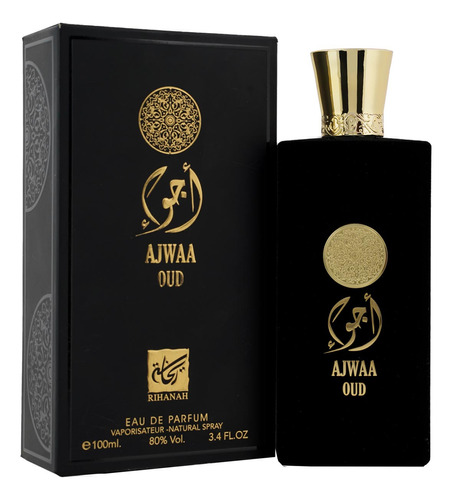 Edp 100ml Nusuk Ajwaaa Oud Black  Men