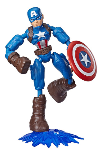 Figura Capitán América Dobla Y Flexiona De Avengers