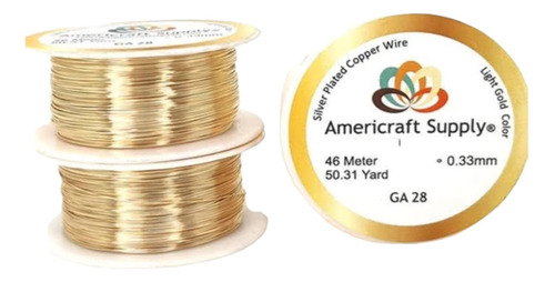 Alambre Dorado Gold Alambrismo Americraft Supply Calibre 28