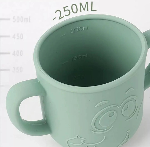 Vaso 250ml Silicona Bombilla Con Asa Bebé + Tapa Snack