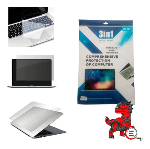 Kit Protector Mica Laptop 14puLG 3en1 +pantalla+teclado+tapa