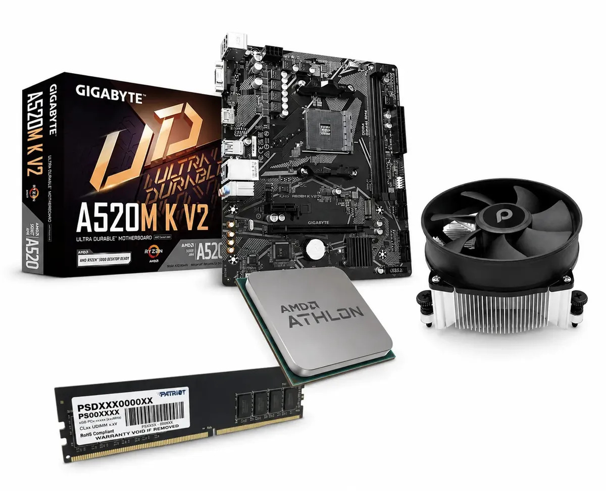 COMBO ACTUALIZACION AMD ATHLON 3000G GIGABYTE A520M K V2 8GB PATRIOT SIGNATURE
