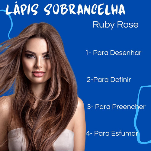 Lápis Sobrancelha 2x1 Ponta Chanfrada Mood Ruby Rose Dark