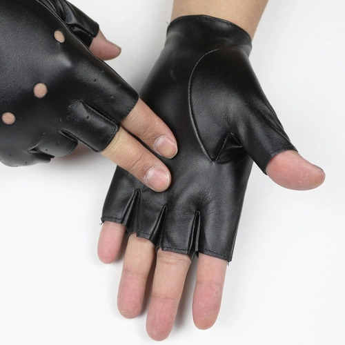 Guantes Cuero Conducción Niño Niña Dedos Libres